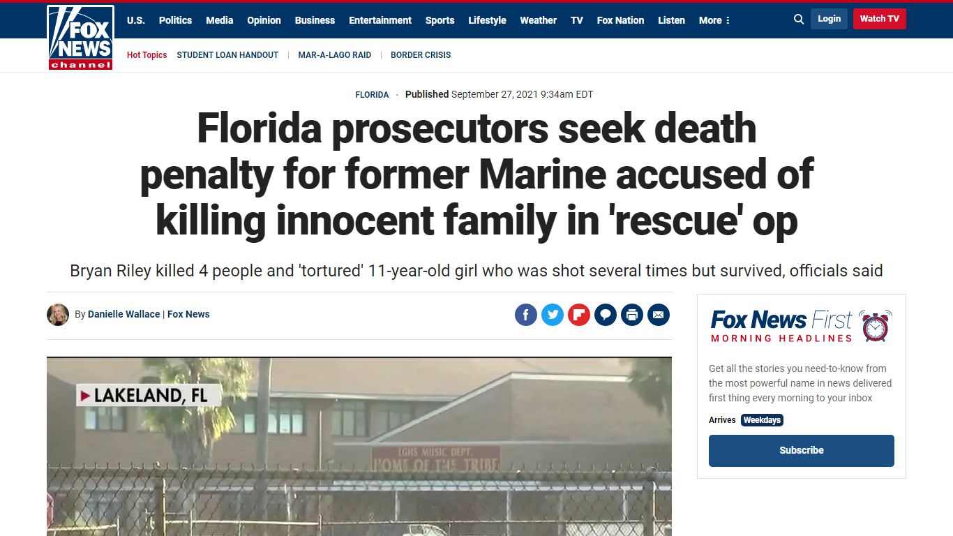 Florida prosecutors seek death penalty for former Marine accused of ...